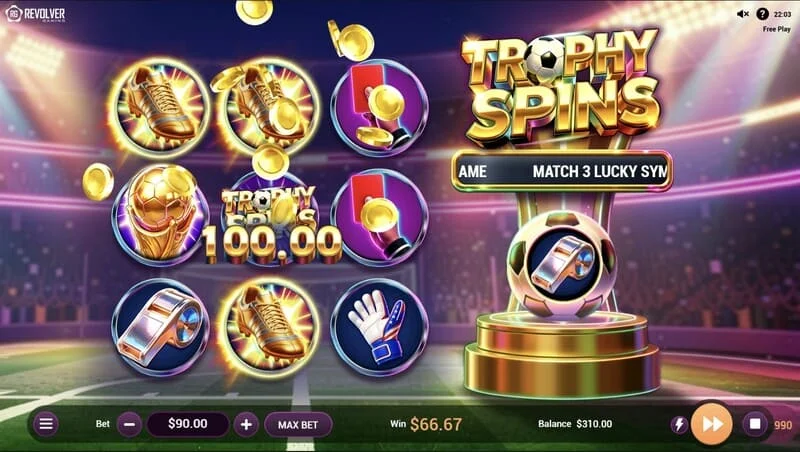 Trophy Spins World Cup 26 - isplata množilaca u Baller Bonus-u